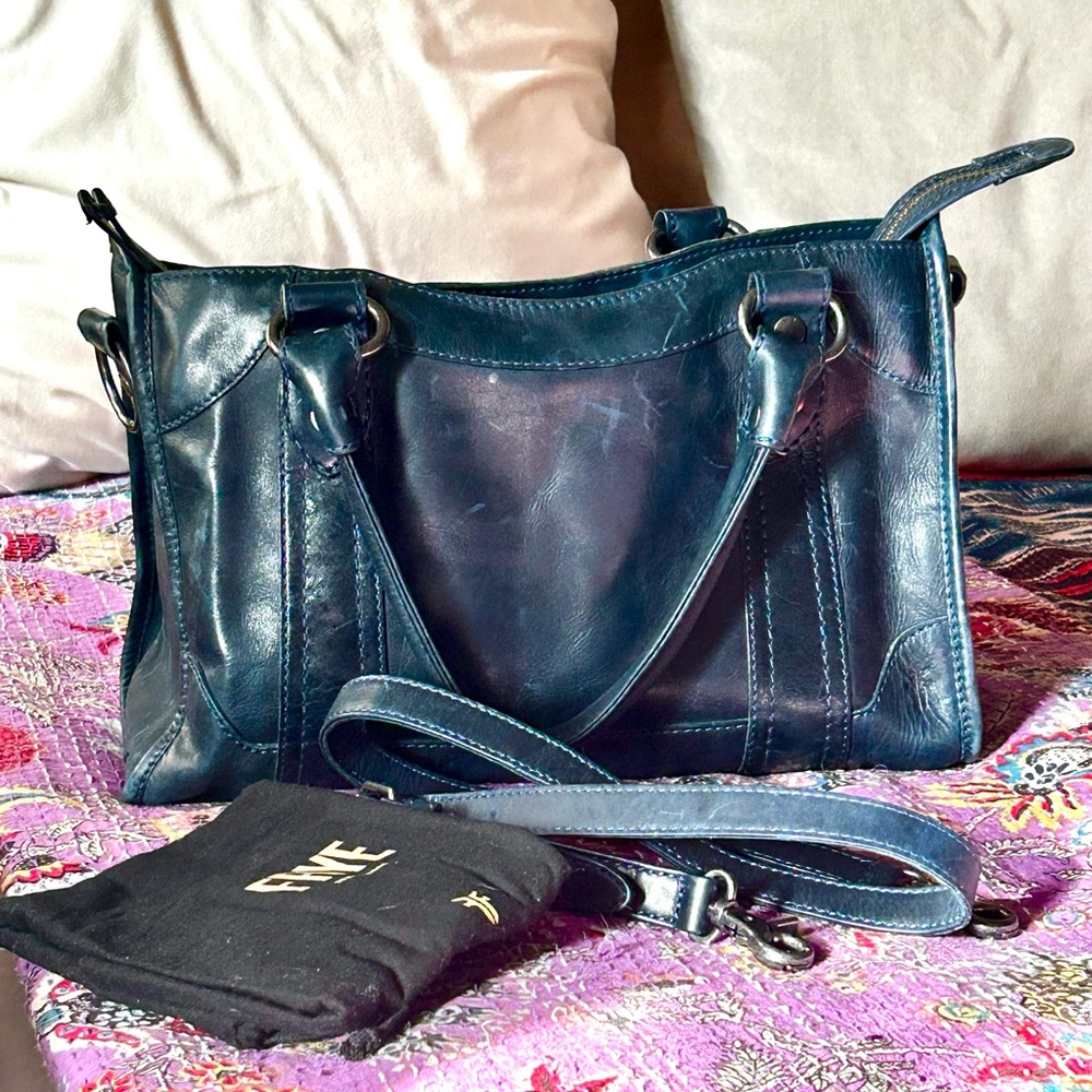 Frye Ocean Blue Melissa Leather Satchel